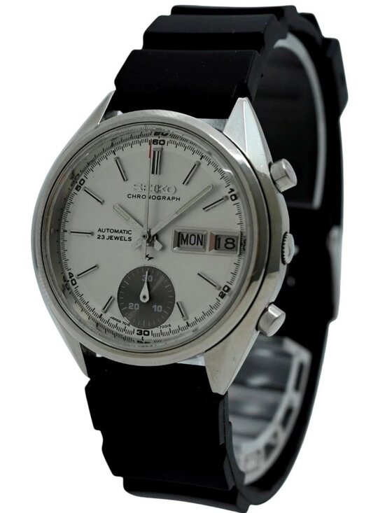 Seiko 37mm Men\'s Flyback Automatic Chronograph Day-Date Watch! Ref: 7018-7000! main image 7